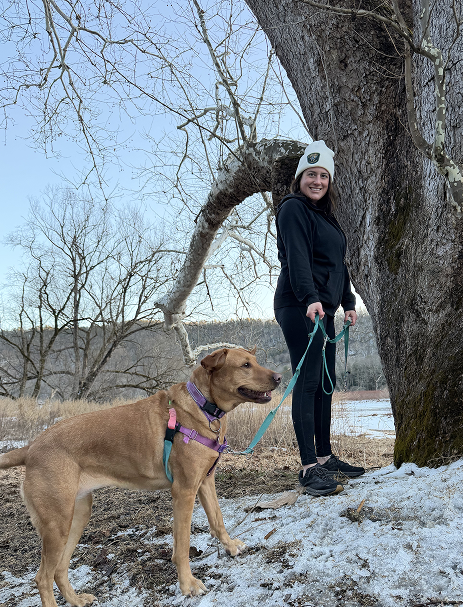Leanna and her dog Ladybird